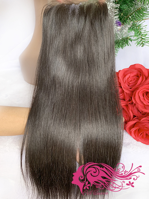 Csqueen Raw Straight Raw hair 6*6 HD Lace Closure 100% Unprocessed Hair